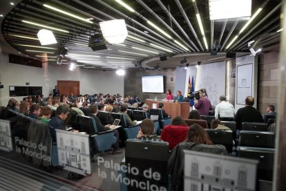 Rueda de prensa tras un reciente Consejo de Ministros.