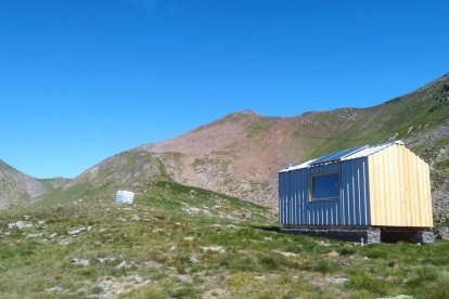 La cabaña instalada en Ventolau, en la montaña de Tavascan.