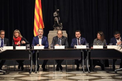 El president Torra també va encapçalar ahir una reunió per abordar la cancel·lació del MWC.