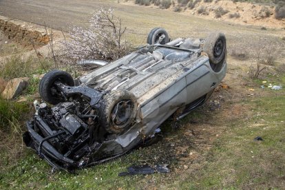 Ferida al bolcar amb el vehicle a Tàrrega