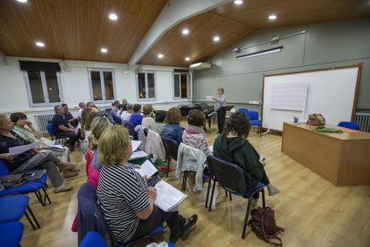 Una de les noves aules de l’Escola de Música de Guissona.