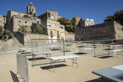 Lugar donde estaba previsto ayer un acto en Cervera.