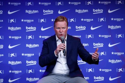 Ronald Koeman, la setmana passada quan va ser presentat com a nou entrenador del FC Barcelona.