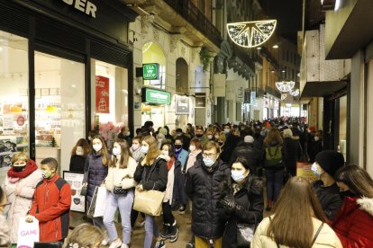 Imagen de la calle Major el pasado sábado por la tarde. 