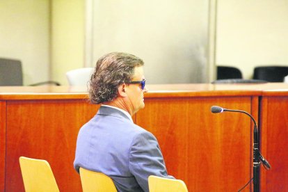 El exletrado Pere Rubinat, durante un juicio en la Audiencia de Lleida. 