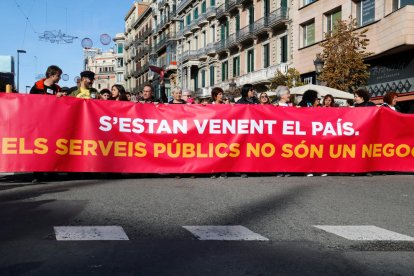 Cap de la manifestació contra la ‘llei Aragonès’.