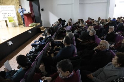 Imagen de la asamblea de Càritas Lleida del pasado mes de enero.