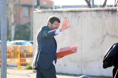 Albert Batlle, ex director general de los Mossos, ayer, antes de testificar en la Audiencia Nacional.