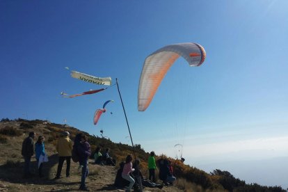 Una de les zones de salt al Montsec a Àger.