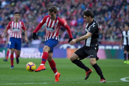 Griezmann, en un partido ante el Levante en esta temporada.