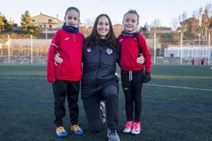 Laia Farré,  amb els seus companys d’equip.