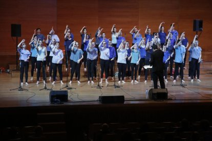 Un momentos de la actuación en el Auditori Enric Granados.