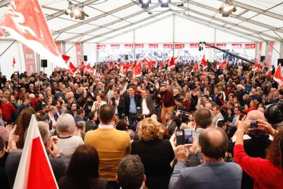 El presidente del Gobierno central, Pedro Sánchez, ayer, en un acto de los socialistas murcianos.