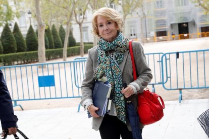 Esperanza Aguirre, després de declarar a l’Audiència Nacional.