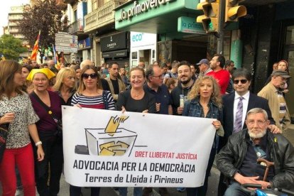 Lletrats d’Advocacia per la Democràcia a la manifestació.