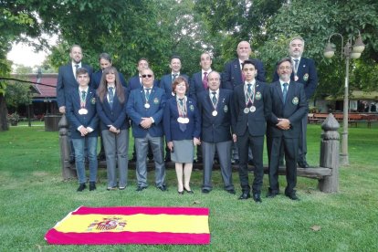 Els lleidatans Nunci Rodríguez i Josep Triquell, quarta i cinquè des de l’esquerra, fila inferior.