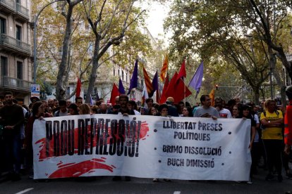 La manifestación arrancó en plaza Urquinaona y acabó en Arc de Triomf. 