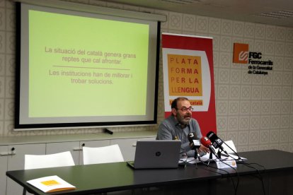 Un moment de la presentació de l’InformeCAT, ahir a Barcelona.