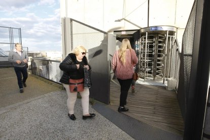 Imagen de archivo del ascensor de acceso a la Seu Vella. 