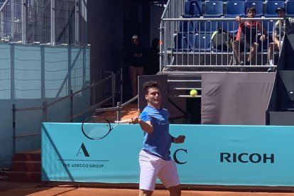 Daniel Martínez Siurana durante su participación en el Mutua Open cadete de Madrid.