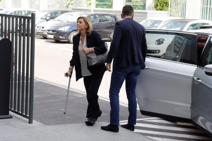 L’exsecretària general del PP María Dolores de Cospedal, a l’arribar als jutjats.