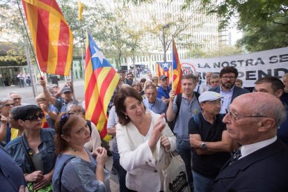 La presidenta de l’ANC, Elisenda Paluzie, en un acte reivindicatiu de l’Assemblea.