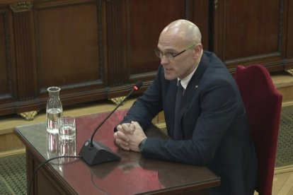 Romeva, ahir, mentre era interrogat al Suprem.