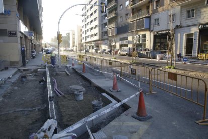 Obras en la avenida Madrid