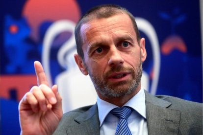 Aleksander Ceferin presidió ayer la reunión telemática del comité ejecutivo de la UEFA.