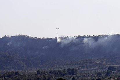 Imatge d’arxiu del gran incendi de l’any passat a Bovera.