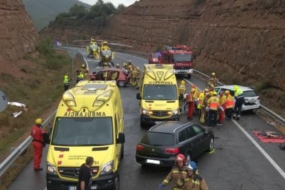 Una vista de l'accident.