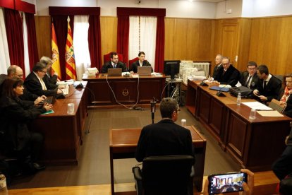 Vista del judici celebrat ahir a Barbastre per les obres del Museu, que ha quedat vist per a sentència.