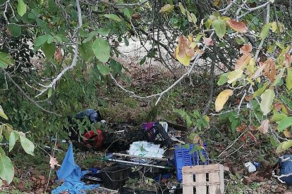 L’últim abocament que es va localitzar enmig d’una zona verda.