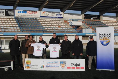 Un momento de la presentación de los actos del centenario, ayer en el Camp Municipal d’Esports.