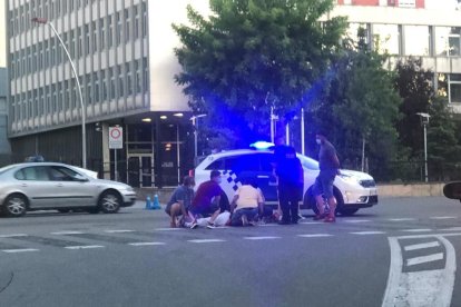 El accidente tuvo lugar el sábado en la calle Prat de la Riba. 