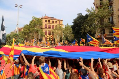 Una imatge de la manifestació de la Diada a Barcelona de l'any passat.