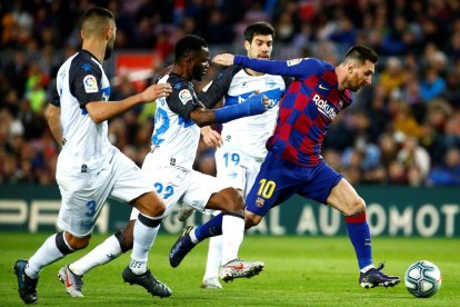 Messi, en una acció del partit de dissabte amb l’Alabès.