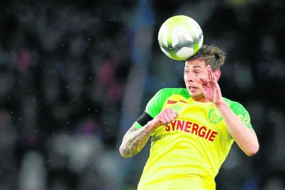 Emiliano Sala durante un partido con el Nantes.