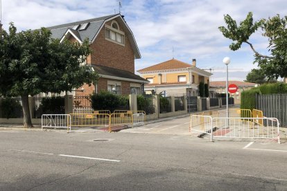 Les obres al carrer Riu Cinca de Fraga.