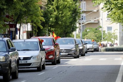 Marxa de Vox contra el Govern central, ahir a Lleida.