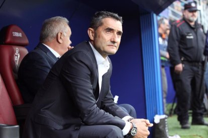 Ernesto Valverde, el sábado en el partido ante el Eibar.