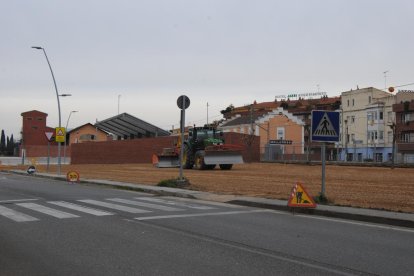 Las obras para construir el parking de la estación. 