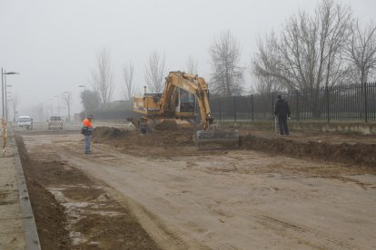 Las obras de prolongación de la calle Roure, en Ciutat Jardí.