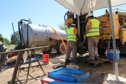 Els sondatges per construir el parc eòlic Solans a Llardecans.