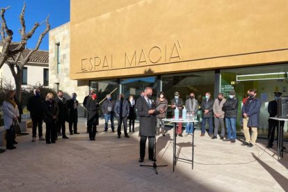 El acto de homenaje a Macià en Les Borges Blanques.