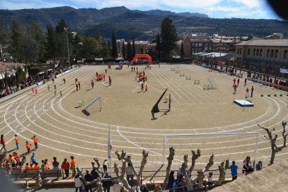 Una vista general de la Flamicell, l’olimpíada escolar que cada any se celebra a la Pobla de Segur.