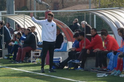 Molo, durant el partit de diumenge passat a Llagostera.