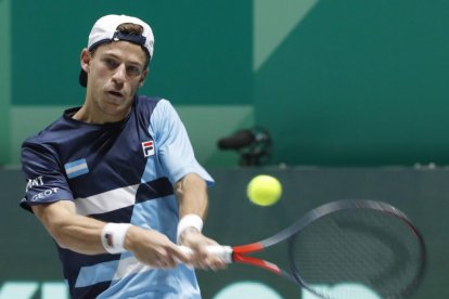 El argentino Diego Schartzman, en su duelo ante el alemán Struff. 