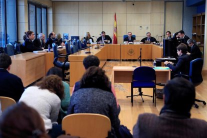 Vista general de la sesión de ayer de la Sala de Apelación de la Audiencia Nacional.