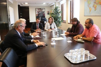 Reunión de ayer entre Chacón y el Consell Català de l’Empresa. 